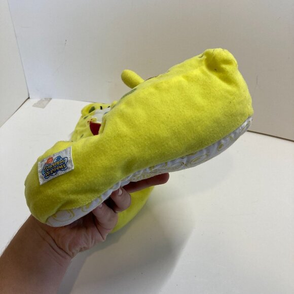 SpongeBob SquarePants Plush Slippers Nickelodeon 2003 Viacom Kids 2-3 Large - Picture 8 of 12